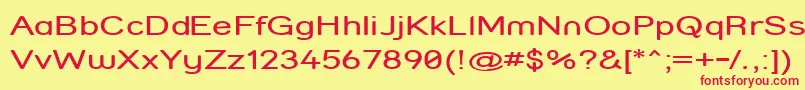 フォントStrcomp – 赤い文字の黄色い背景