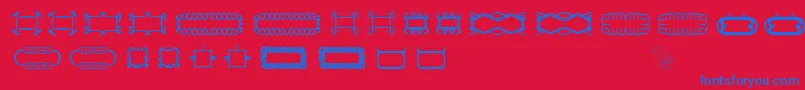 Elegancetwo Font – Blue Fonts on Red Background