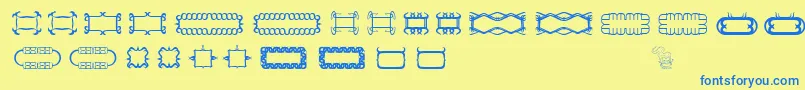 Elegancetwo Font – Blue Fonts on Yellow Background