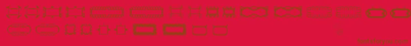 Elegancetwo Font – Brown Fonts on Red Background