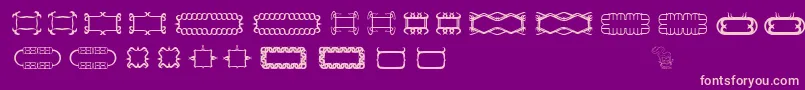 Elegancetwo Font – Pink Fonts on Purple Background