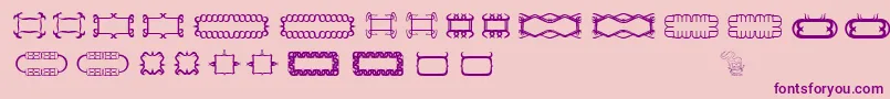 Elegancetwo Font – Purple Fonts on Pink Background