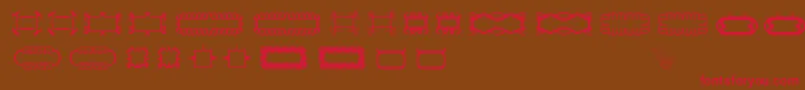 Elegancetwo Font – Red Fonts on Brown Background