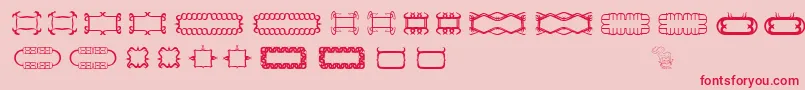 Elegancetwo Font – Red Fonts on Pink Background