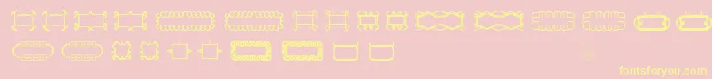 Elegancetwo Font – Yellow Fonts on Pink Background