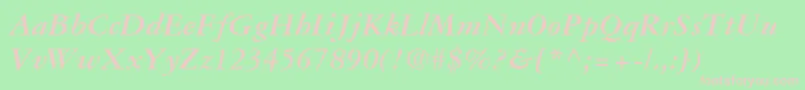 GaramondRepriseSsiBoldItalic Font – Pink Fonts on Green Background