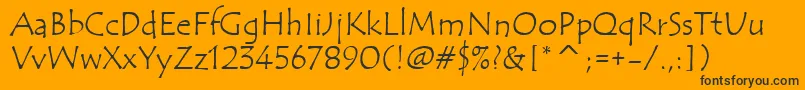 TempusSansItc Font – Black Fonts on Orange Background