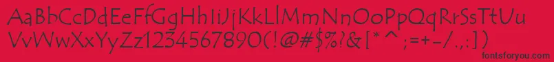 TempusSansItc Font – Black Fonts on Red Background