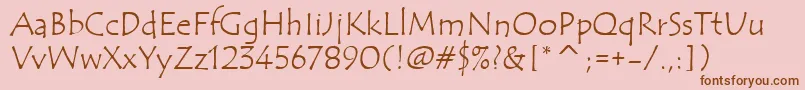 TempusSansItc Font – Brown Fonts on Pink Background