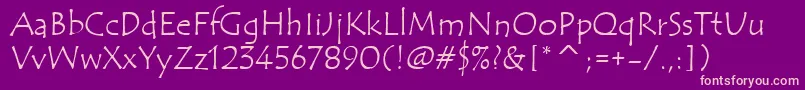 TempusSansItc Font – Pink Fonts on Purple Background