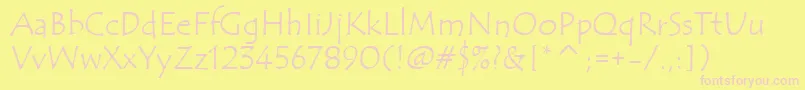 TempusSansItc Font – Pink Fonts on Yellow Background
