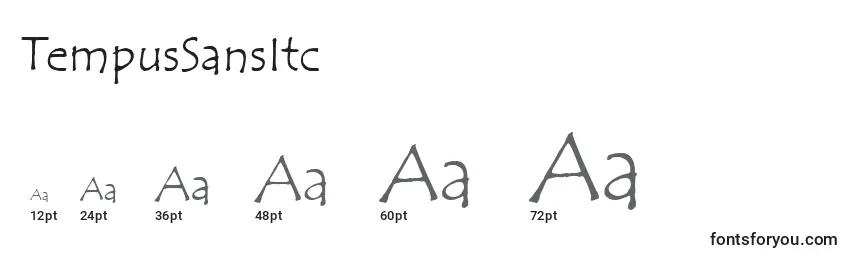 Размеры шрифта TempusSansItc