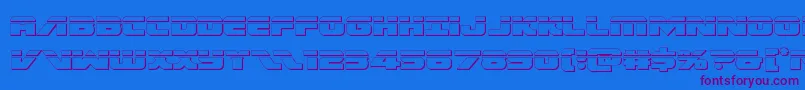 Federalescortbullet Font – Purple Fonts on Blue Background
