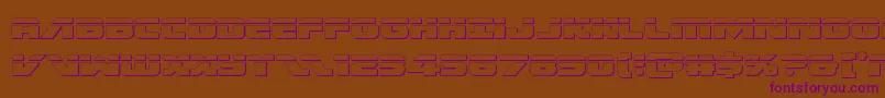 Federalescortbullet Font – Purple Fonts on Brown Background