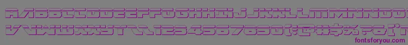 Federalescortbullet-Schriftart – Violette Schriften auf grauem Hintergrund