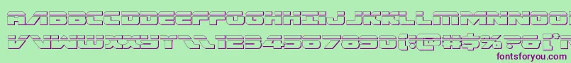Federalescortbullet Font – Purple Fonts on Green Background