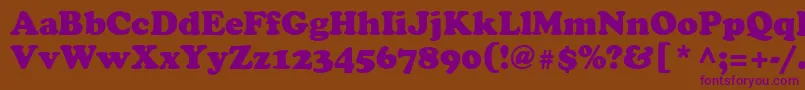 CooperBlackCyrillic Font – Purple Fonts on Brown Background