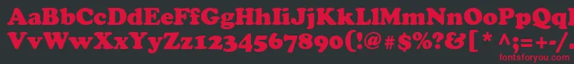 CooperBlackCyrillic Font – Red Fonts on Black Background