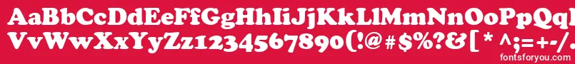 CooperBlackCyrillic Font – White Fonts on Red Background