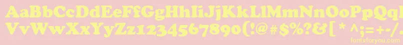 CooperBlackCyrillic Font – Yellow Fonts on Pink Background