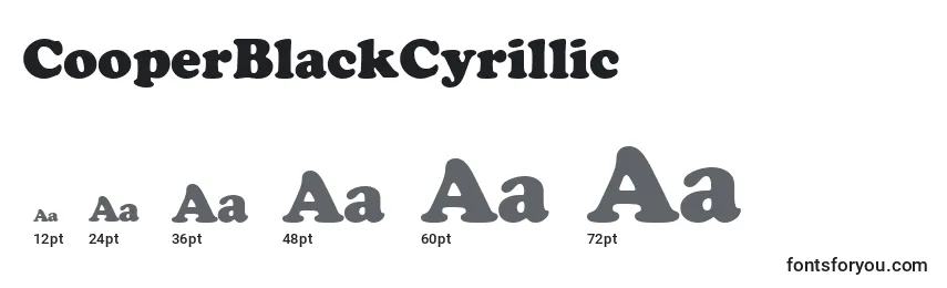 Größen der Schriftart CooperBlackCyrillic