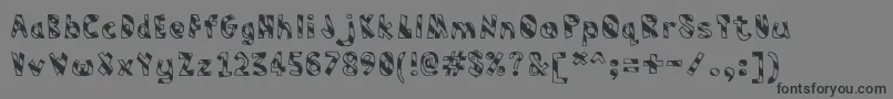 Humbug-Schriftart – Schwarze Schriften auf grauem Hintergrund