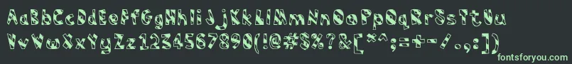 フォントHumbug – 黒い背景に緑の文字