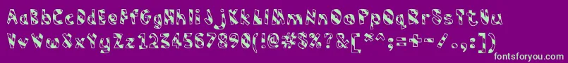 Humbug Font – Green Fonts on Purple Background