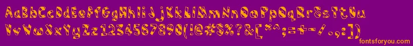 Humbug Font – Orange Fonts on Purple Background