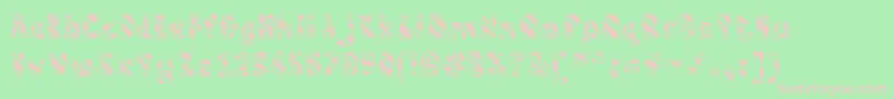 Humbug Font – Pink Fonts on Green Background