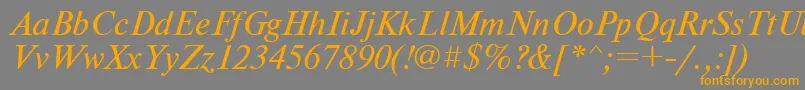 NewtoncItalic Font – Orange Fonts on Gray Background