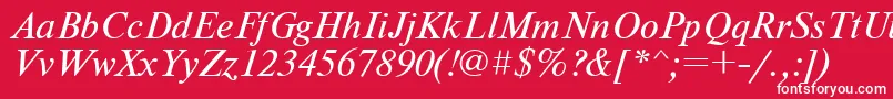 NewtoncItalic Font – White Fonts on Red Background