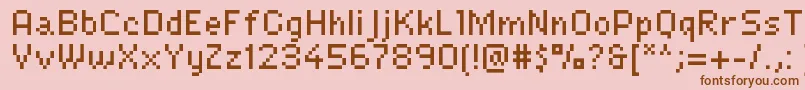 Lexipa Font – Brown Fonts on Pink Background