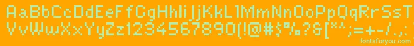 Шрифт Lexipa – зелёные шрифты на оранжевом фоне