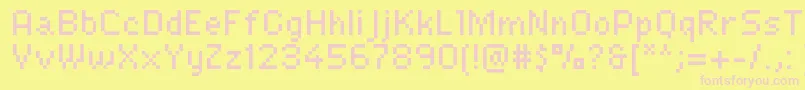 Lexipa Font – Pink Fonts on Yellow Background