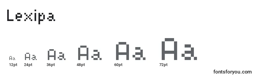 Lexipa Font Sizes