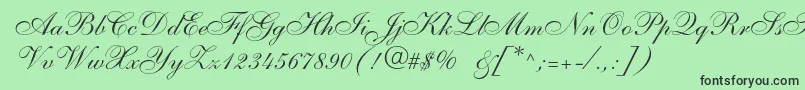 Anastasiascriptc Font – Black Fonts on Green Background