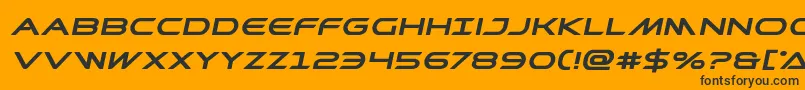 Prometheanboldexpandital Font – Black Fonts on Orange Background