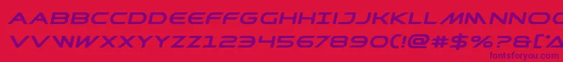 フォントPrometheanboldexpandital – 赤い背景に紫のフォント