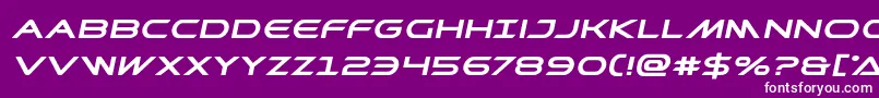 フォントPrometheanboldexpandital – 紫の背景に白い文字