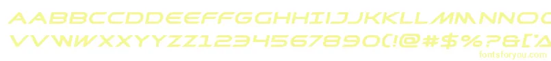 Prometheanboldexpandital Font – Yellow Fonts on White Background