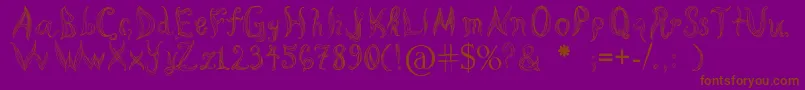 KatasCornleaves Font – Brown Fonts on Purple Background