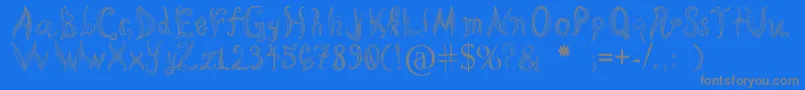 KatasCornleaves Font – Gray Fonts on Blue Background