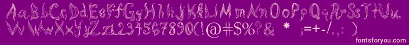 KatasCornleaves Font – Pink Fonts on Purple Background