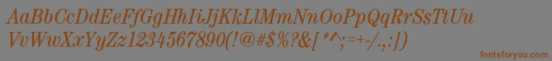 More about CenturynovaCdBookitalic Font CenturynovaCdBookitalic Font – Brown Fonts on Gray Background