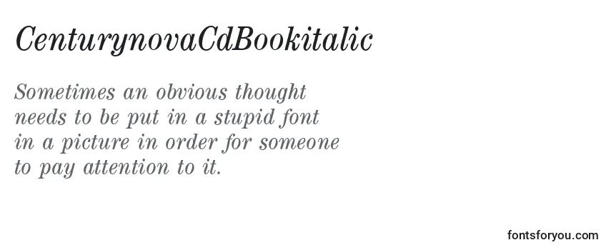 CenturynovaCdBookitalic Font