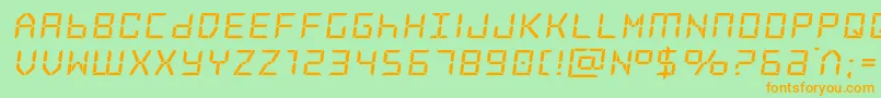 Frozencrystalexpand Font – Orange Fonts on Green Background