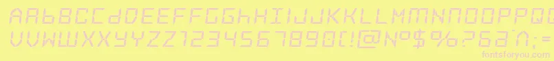 Frozencrystalexpand Font – Pink Fonts on Yellow Background
