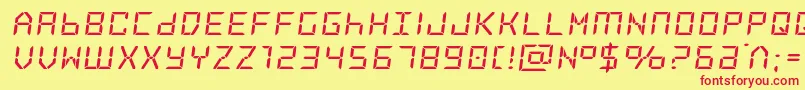 Frozencrystalexpand Font – Red Fonts on Yellow Background