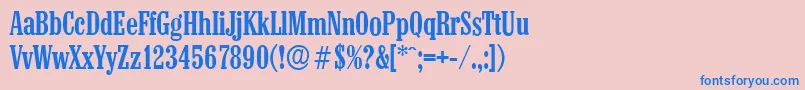 ColonelserialMediumRegular Font – Blue Fonts on Pink Background